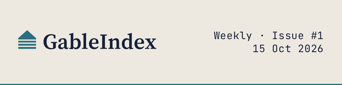 GableIndex Weekly, Issue 1, 15 October 2026
